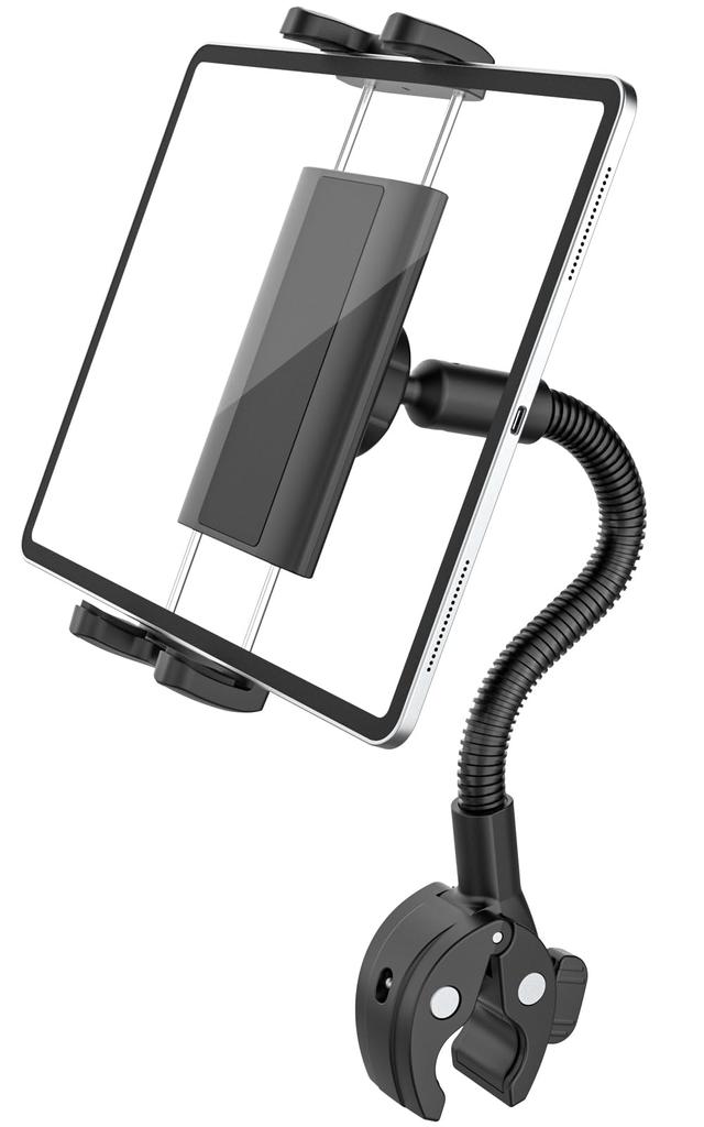 Reinforced Woleyi Exercise Bike Tablet iPad Fitness Pole Easy Japanese Instruction Manual Compatible with Multiple Devices from 4 To 13 iPad Pro Air