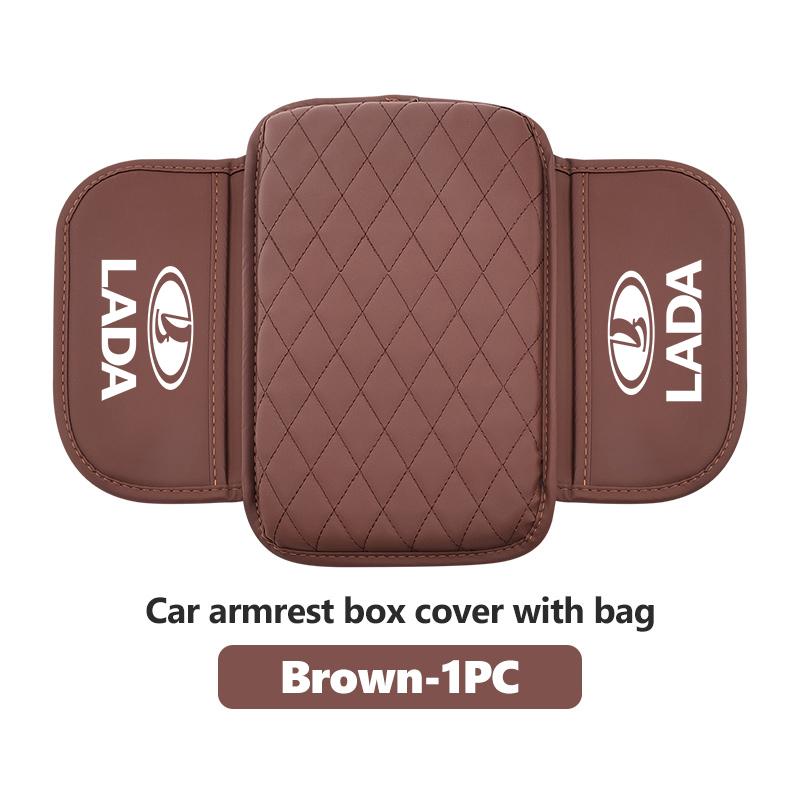 Car Center Console Leather Arm Rest Protection Cushion Storage Pocket For Lada Niva Vesta 4X4 Largus Priora Granta Samara Kalina HH46