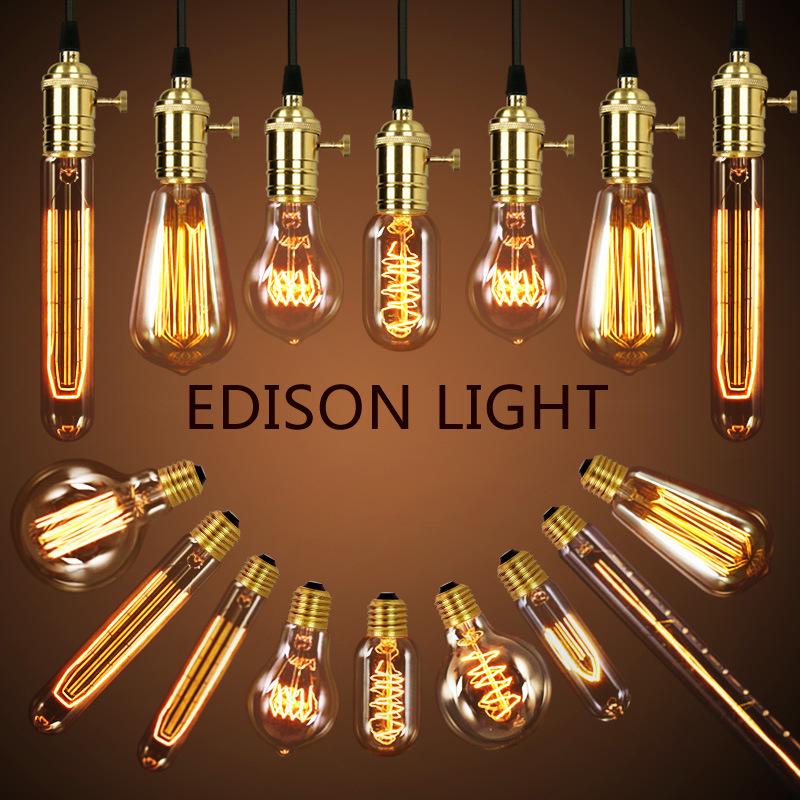 Edison Retro Dimmable E27 Filament Bulb 110V/220V Nostalgic Decor