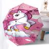 1PC Unicorn Clouds Umbrella-8-Rib Reinforced, Automatic Open, Lightweight & Durable, Fashion Accessory for Outdoor, Beach L0398