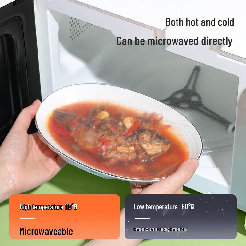 Meiliya Elastische Aufbewahrungsabdeckungen für Lebensmittel (100 zählen)