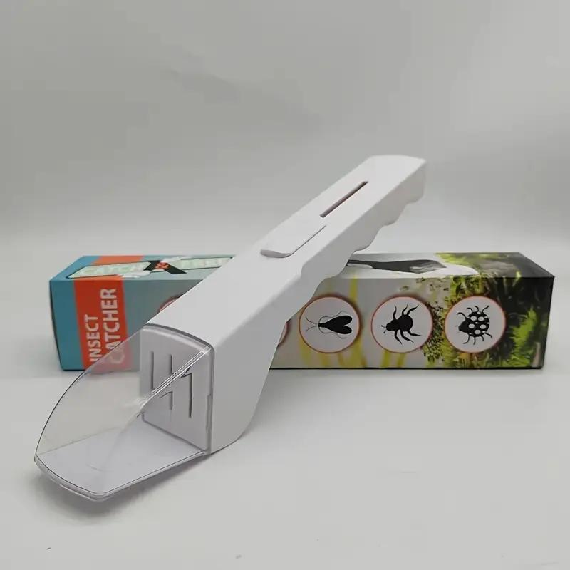 

1 шт. Портативная ручная ловушка для насекомых - материал ABS, без батареек, безопасна для пчел/пауков, удобная ручка, прочный уловитель вредителей белый