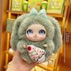 Cartoon Fur Rabbit Doll Figure Keychain Plush Cute Vinyl Doll Figurine Trendy Blind Box Toy Schoolbag Hanger Pendant Decoration