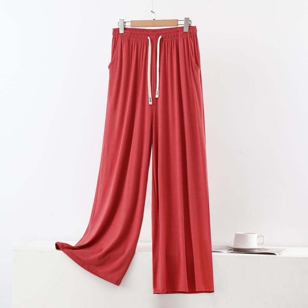 Women's Summer Wide-Leg Modal Pajama Pants - Breathable, Loose-Fit, Plus Size, Mosquito Repellent Home Wear