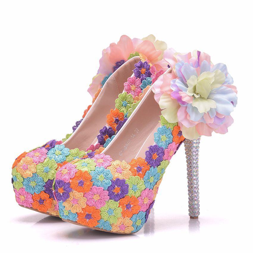 Scarpe da Donna Taglie Forti 35-41 Estive Eleganti Tacco Alto Piattaforma Matrimonio Festa Sera Décolleté Scarpe Casual con Lacci