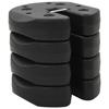 VidaXL Set of 4 Weight Plates for Gazebo, 220x50 Mm, Concrete with Plastic Cover, Black 45210