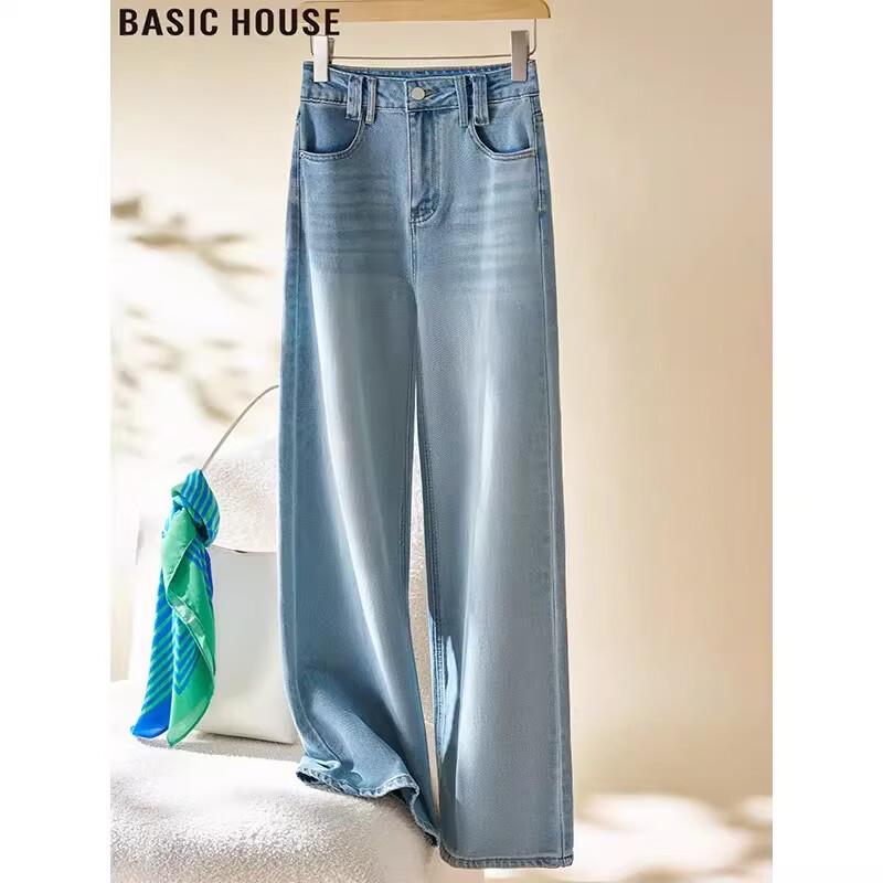 Basic House Women s High-Waist Relaxed Jeans S