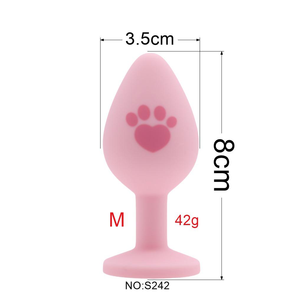 Silicone Detachable Tail Excluding Diamond Screw Anal Plug Accessory