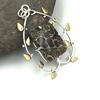 Natural Turtella Agate Gemstone 925 Sterling Silver Jewelry  Pendant 2.08" AJP-80