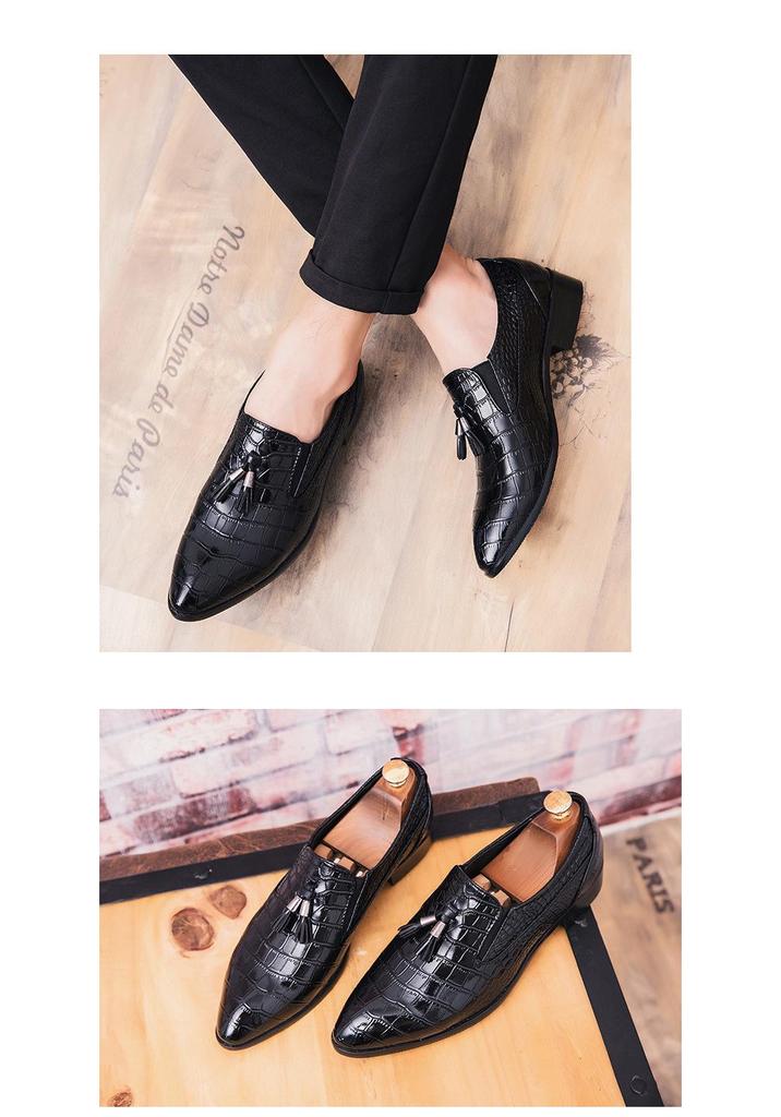 Men’s Spring Tassel Leather Slip-on Shoes: British Style Casual Business Footwear