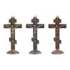 Christian Wall Mounted Ornament Antique Catholic Gifts Crucifix Wall Crosses for Bedroom Fireplace Tabletop Home Ornament
