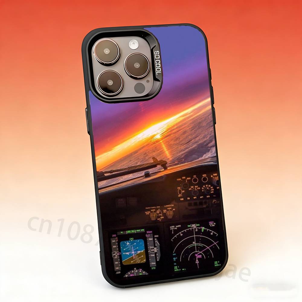 

Aeroplane Pilot Cockpit Phone Case For iPhone 17,16,15,14,13,12,11,Pro,Max,Plus,Mini Candy Matte Shockproof Cover iPhone14Plus