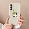 Roztomilý kreslený medvídek panda kryt na telefon pro Samsung A16 M55 A06 M35 S24 FE C55 5G pouzdro Super nárazuvzdorné proti pádu Tekuté silikonové pouzdro pro Samsung Capa