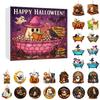 2025 Halloweenská sada ozdob s duchem a knihou 24denní adventní kalendář 2D akrylový kalendář s odpočítáváním čtení pro party dekoraci