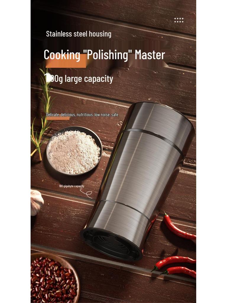 High-Power 110V/220V Low-Noise Electric Grinder for Coffee, Grains, Cereals, Flour, Chinese Medicine, and Baby Food