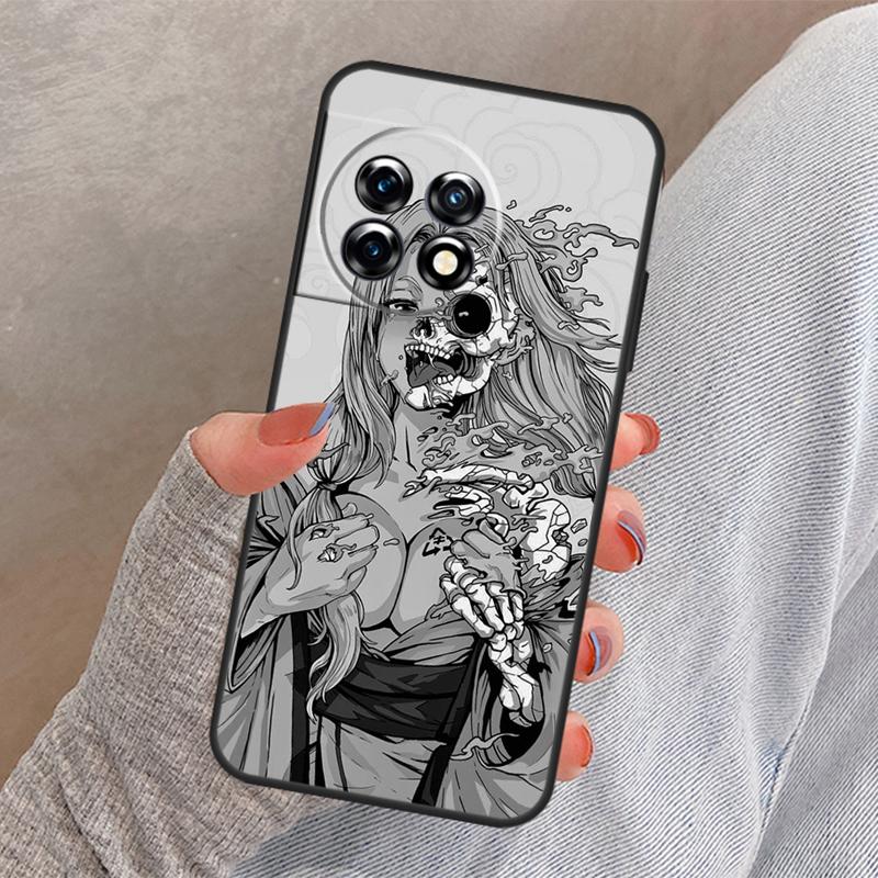 Horror Manga Style Cover For OnePlus 12 12R 13 13R 11 10 Pro 8T 10T OnePlus Nord 4 CE 3 2 Lite N30 N20 N10 Case