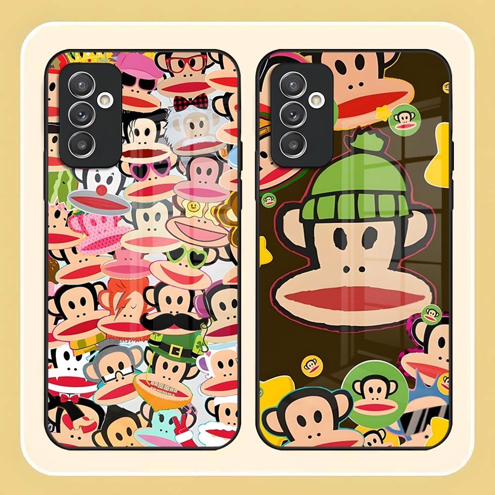 Fashion Logo P-Paul F-Frank Phone Case For Samsung S26 S24 Ultra S23 S22 S21 Fe S25 Plus A54 A34 A24 A53 A13 A16 Glass Cover