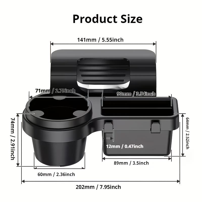4-in-1 Car Window Organizer - Clip-On Cup Holder & Phone Mount SD-1524(1 pack)