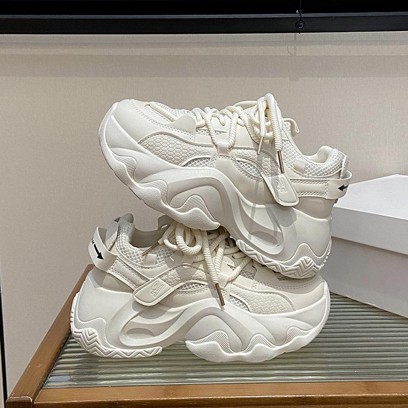 

Korean version of the new dad shoes for women 2025 spring student sports running shoes casual shoes platform height increase FB3306-1 35