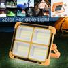 5-Colors Adjustable Emergency Solar Light Ip68 Waterproof Solar Led Flood Light With Panel