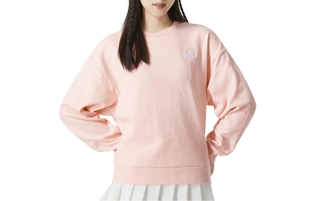PUMA Sweatshirts Women's Pink Crew Neck Moderate Other 678444-63