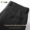Shanshan Men's Wool Blend Warm Straight-Leg Casual Pants