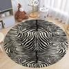 Bruin Luipaardprint Rond Tapijt Mode Dierenbontpatroon Vrouw Meisje Huis Woonkamer Slaapkamer Decoratief Flanellen Vloerkleden