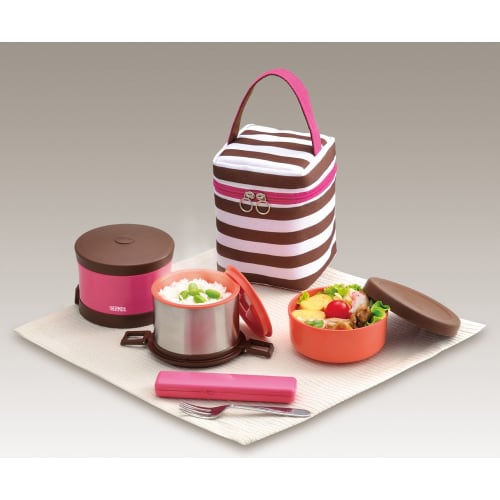 THERMOS Insulated Lunch Box, Approx. 0.6 Cup, Pink, DBW-251 P