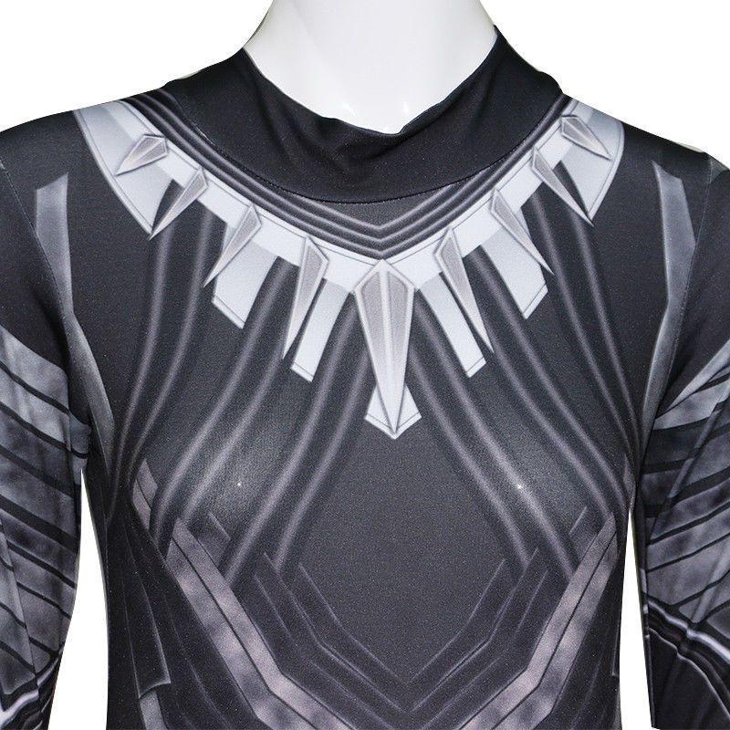 Halloween Costume 2018 Black Panther Necklace Jumpsuit Mask Fancy Dress Cosplay