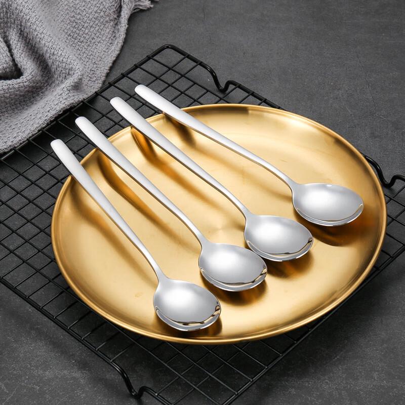 Korean Style 410 Stainless Steel Long Handle Dessert Spoon