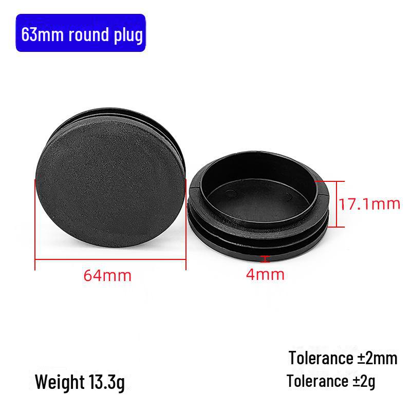 

Пластикова заглушка Diyami з круглою трубкою для ніг 63mm