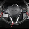 Carbon fiber internal Steering Wheel Trim 3pcs For Toyota RAV4 -