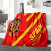 Coperta in Flanella con Stemma di Spagna, Poliestere Morbido, Design Moderno, Per Tutte le Stagioni per Campeggio, Viaggi, Regali per Feste o Compleanni