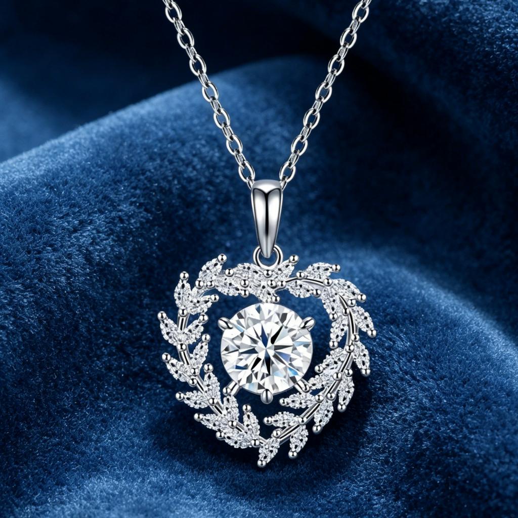 Romantic Three Stone Pear Round Heart Cut Moissanite S925 Silver VVS GRA Certified Daily&party Wear Dainty Drop Pendant Necklace