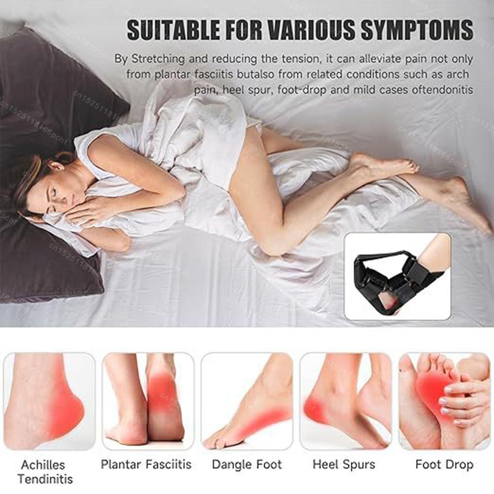 Adjustable Plantar Fasciitis Splint Sock Orthotic Foot Drop Brace for Heel Pain Relief Ankle Support Stretch Strap