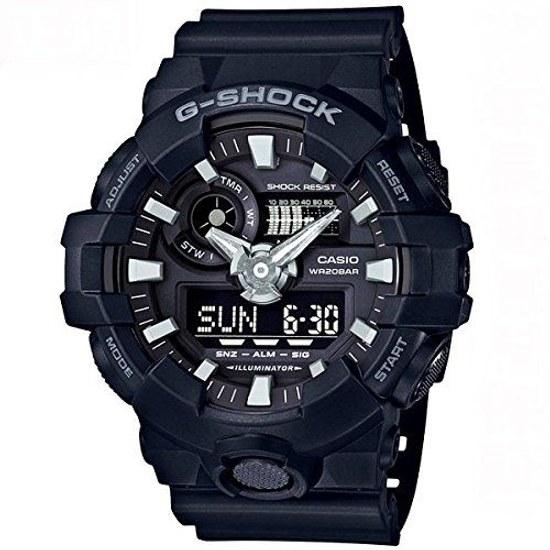 Police Self-Defense Force G-SHOCK 20 ATM Water Resistant Ana-Digi Plastic Belt Watch Mens (GA-700-1A GA-700-1B GA-700-4A) (GA-700-1B (Black B))