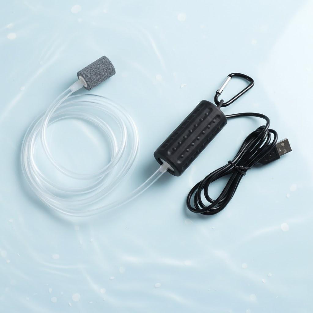 Portable Mini Aquarium USB Air Pump Silent Energy Saving Oxygen Pump for Fish Tank Accessories Aquatic Supplies