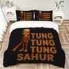 Golden Sahur Celebration Print 3Pcs Bedding Setduvet Cover With 2 Bedropillowcase Home Birthday Gift