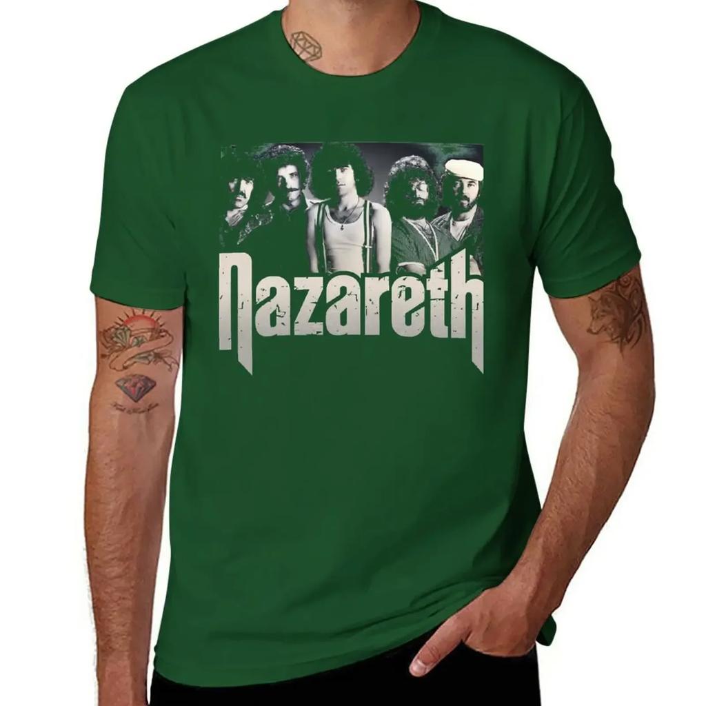 NAZARETH BAND T-Shirt Plus Size Tops Vintage Clothes Plain Black T Shirts Men