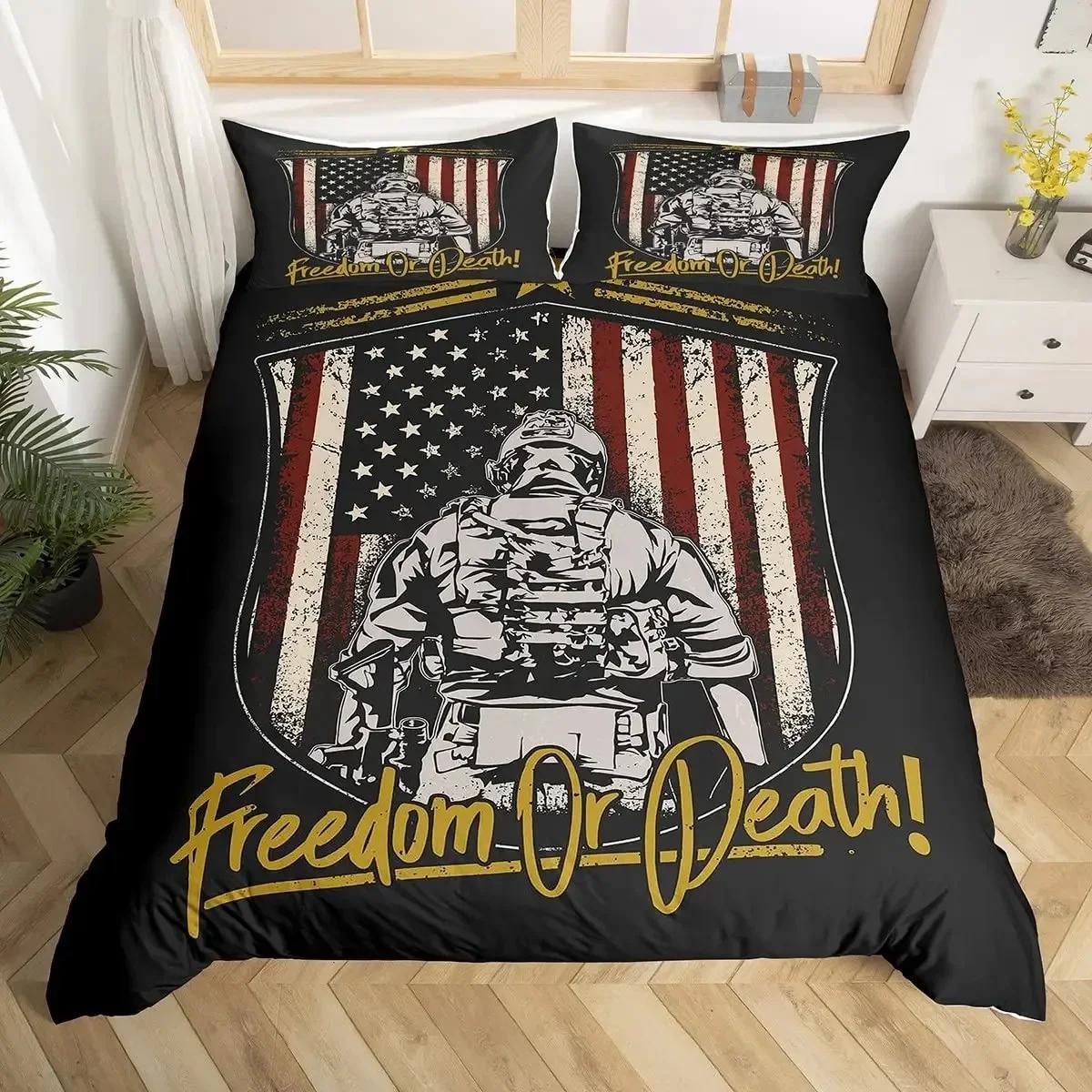 

Soldier Army Rifle Machine Gun Comfortable Duvet Quilt Cover Pillowcase Bedding Set Children Bedroom Decoration Home Textile 70x133cm