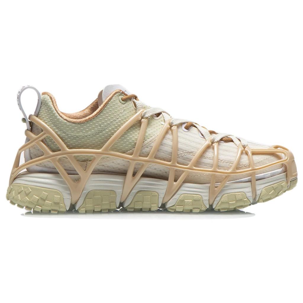 Li Ning Mix Ace Slip Resistant Abrasion Resistant Low Top Casual Shoes Women's Apricot Khaki ARAR002-2