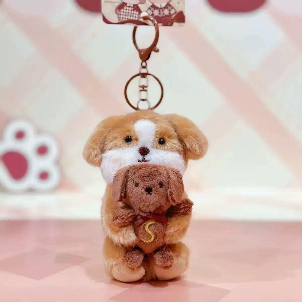 Bear Rabbit Dog Keychain Cat Key Ring Friendship Rabbit Plush Dolls Pendant Girls