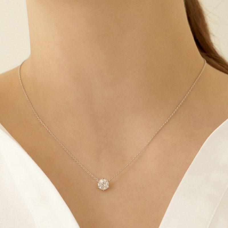 TATIANA (Silver 925) Moissanite 1 Carat Necklace DN0002