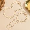 Boho Daisy Necklace Set With Colorful Enamel Flower Pendant Alloy Chain Women Fashion Jewelry
