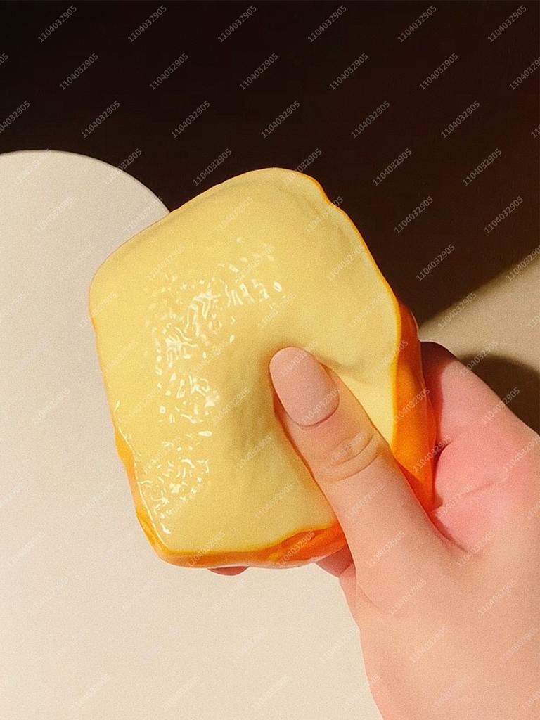 Stampo Giocattolo Morbido Tostada Pane Modellabile Non Rimbalzante Palla da Spremere a Forma di Cibo Pallina Antistress Giocattoli Fidget Sensoriali ASMR Antistress per Bambini e Adulti