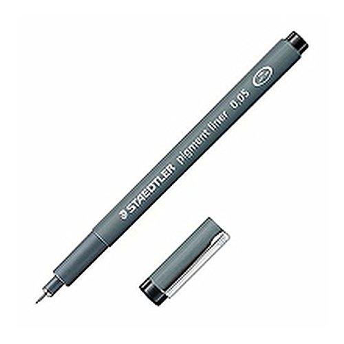 Staedtler Pigment Liner Pen, 0.05mm, Black, 308-0.05 (5 Pens)
