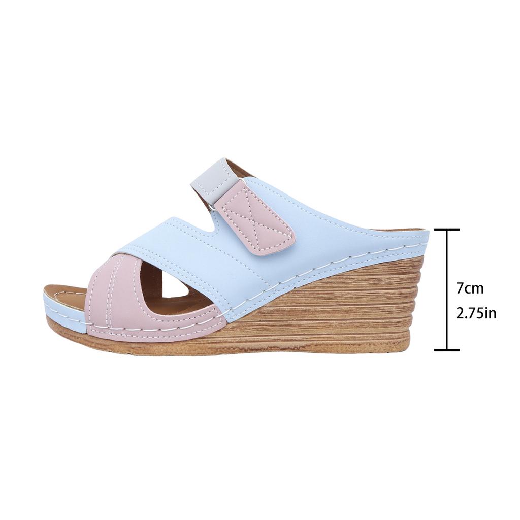Fashion Summer Women Wedge Sandals Premium Orthopedic Open Toe Sandals Vintage Anti-slip Leather Casual Platform Retro Shoes for Women