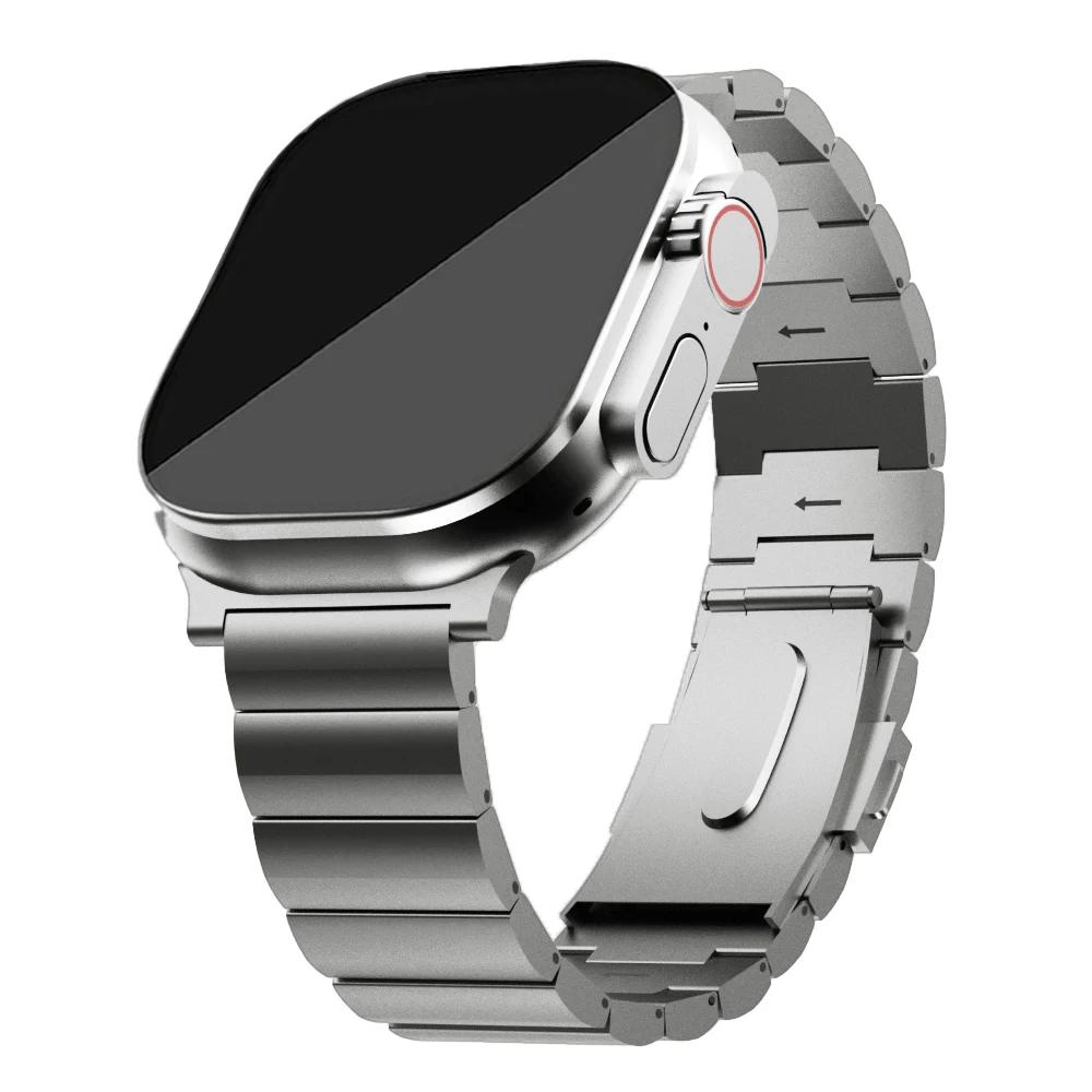 Cinturino da Uomo in Titanio per Apple Watch Ultra 3 2 49mm Serie 11 10 46mm 9 8 7 45mm Braccialetto in Metallo Business per iWatch 6 SE 44mm