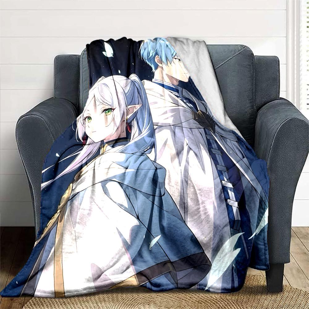 1pc Frieren Blanket, Gift, for Men and Women, Soft Blanket, Good for Sofa Bed Couch Travel, Lightweight Flannel Blanket