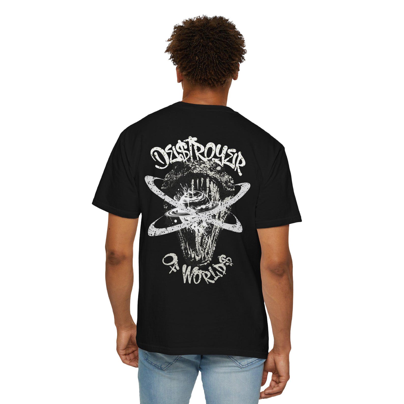 Destroyer of Worlds Snake Chaos T-shirt | Atomic Street Art, Space Science Vibe M